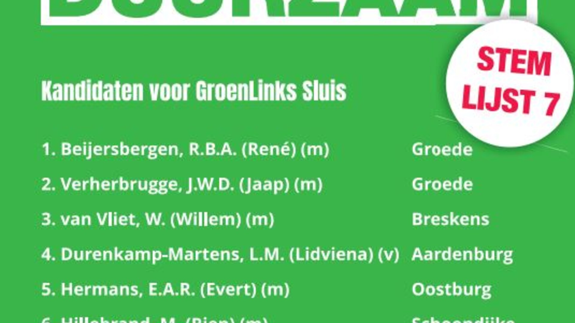 folder 16 maart Groenlinks 2